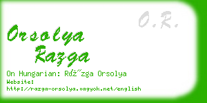 orsolya razga business card